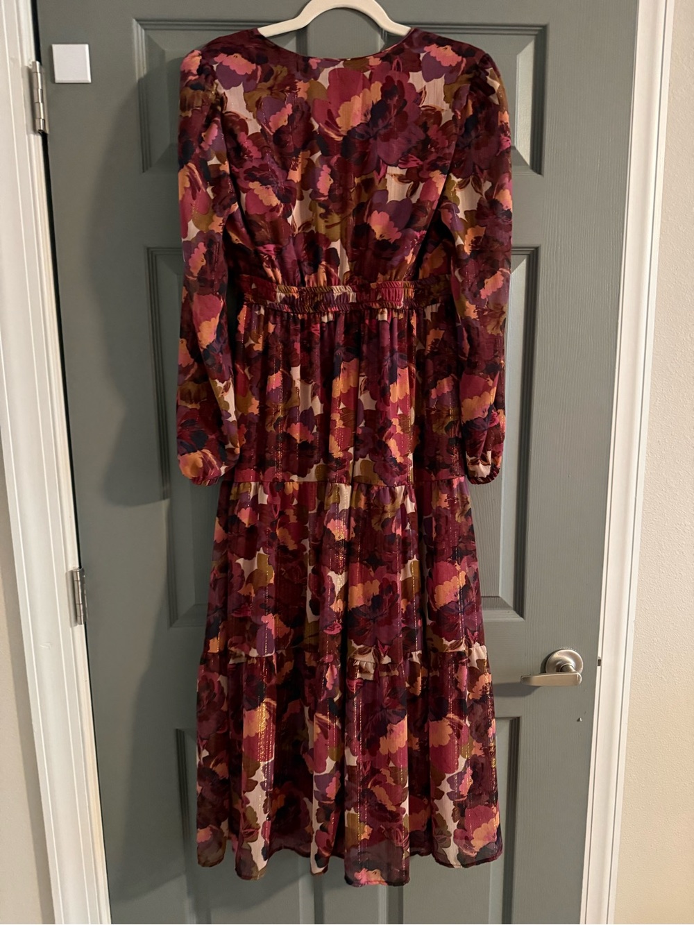 sofia by sofia vergara Burgundy Multi Floral Maxi Dress - Picture 3 of 5